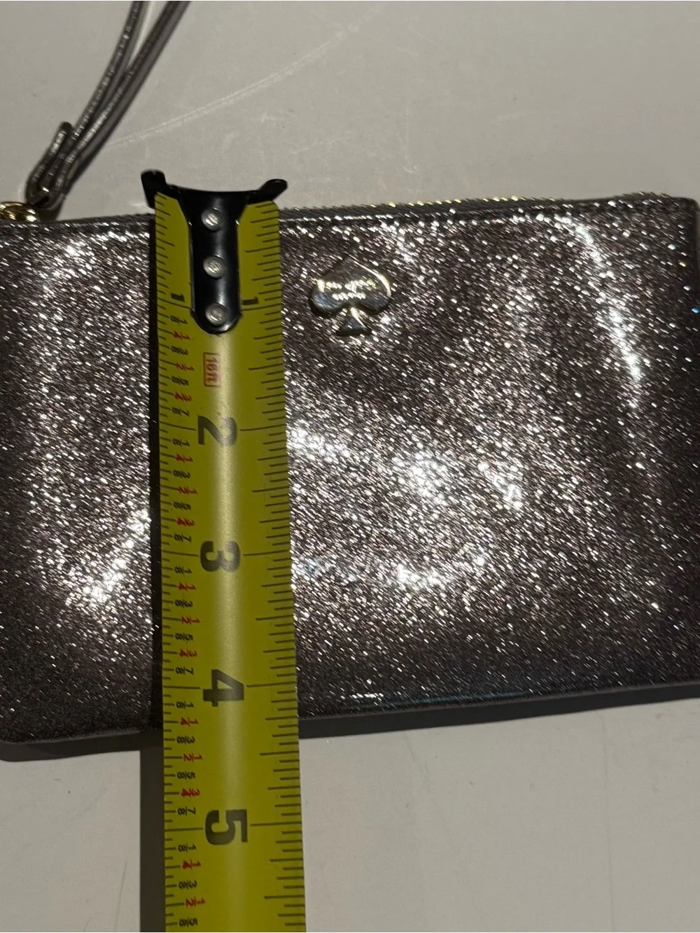 kate spade Glitter Wristlet in Metallic Lavender